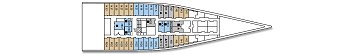 Plan of the Nereus Deck on the "Blue Monarch" cruise vessel; click for enlarged view