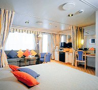 Balcony suite on the 'Vision Star' cruise vessel