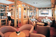 The library on the Vision Star cruise vessel