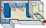 plan of TA, TB types of cabin