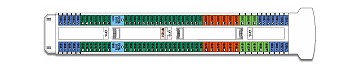 Plan of the Atlantic Deck on the "Zenith" cruise vessel; click for enlarged view