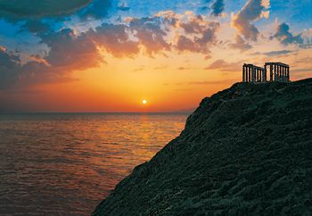 Sunset at Sounio