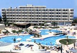 View of the building and the pools