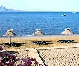 The beach in front of the resort