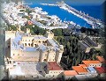 A general view of Fira town on Santorini island; click to enlarge