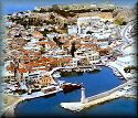 Crete, the port of Rethymnon; click to enlarge