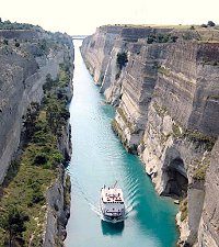 Corinth channel crossing