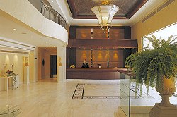Le lobby de l'Hôtel Zafolia à Athènes, Grèce
