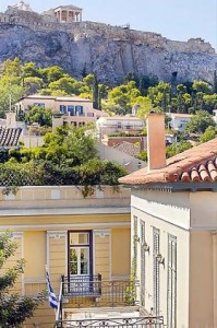 The view from the roof garden of the Adrian hotel