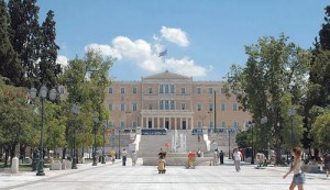 The Athens Parliament and Syntagma Square