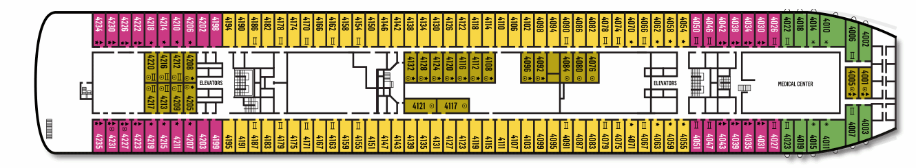 Deck: ‘Deck 4’ / Vessel: ‘Celestyal Journey’ cruise ship