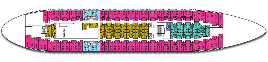 Deck: ‘Dionysus’ / Ship: ‘Coral’ cruise vessel / Cruise company: Celestyal Cruises