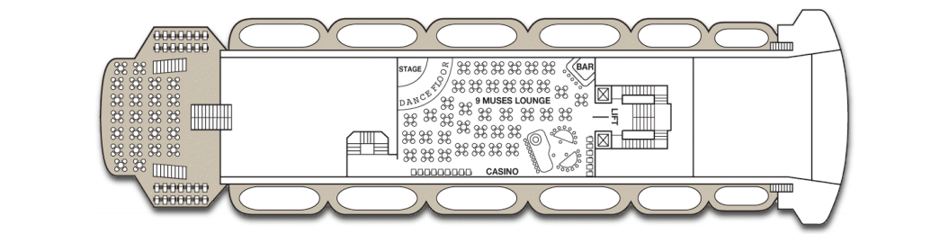 Deck: ‘Hera’ / Ship: ‘Coral’ cruise vessel / Cruise company: Celestyal Cruises