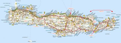 Small map of Crete