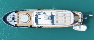 Aerial view of the 'Gemaya' yacht of Elixir Cruises