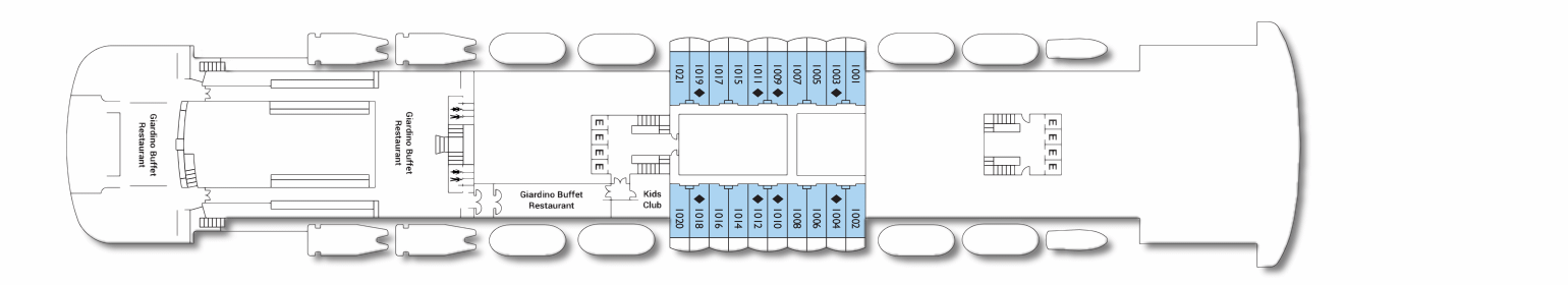 Deck: ‘Deck 10’ / Ship: ‘Celestyal Experience’ cruise vessel / Cruise company: Celestyal Cruises