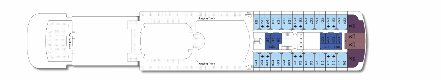 Deck: ‘Deck 12’ / Ship: ‘Celestyal Experience’ cruise vessel / Cruise company: Celestyal Cruises