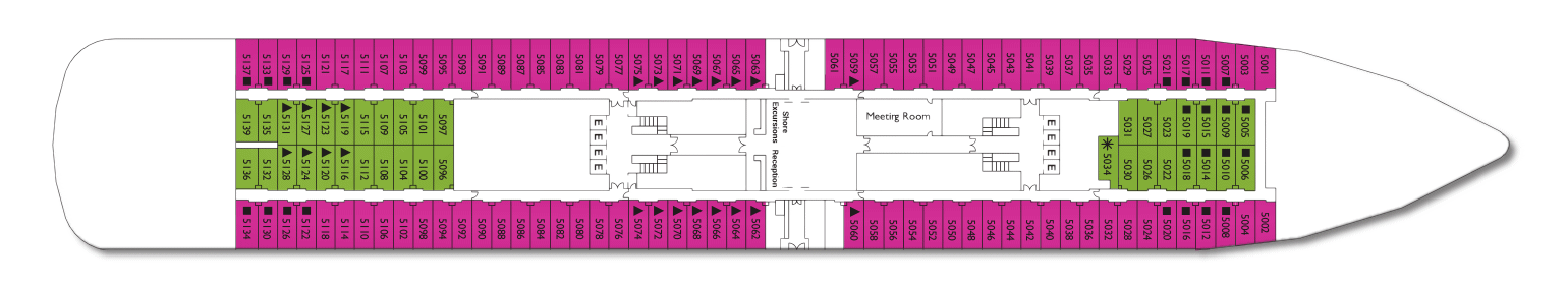 Deck: ‘Deck 5’ / Ship: ‘Celestyal Experience’ cruise vessel / Cruise company: Celestyal Cruises