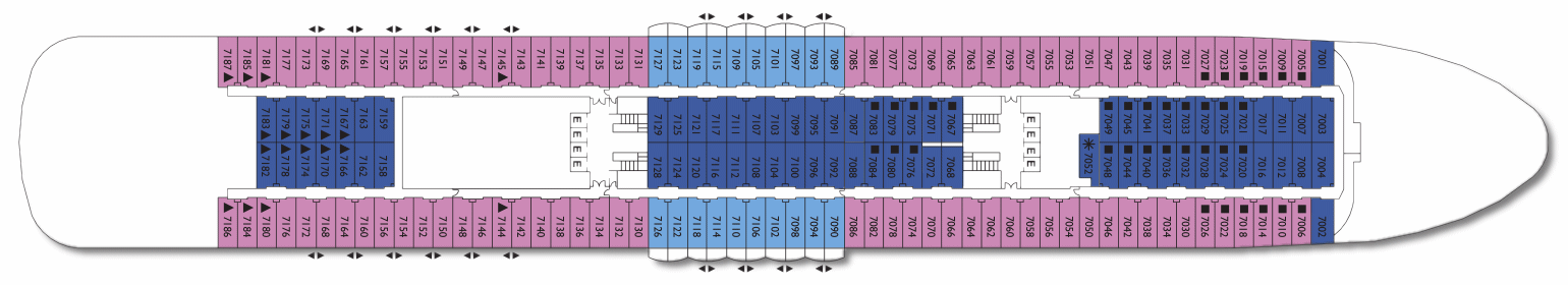 Deck: ‘Deck 7’ / Vessel: ‘Celestyal Experience’ cruise ship