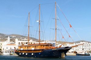 The 'Galileo' cruise vessel at Tinos