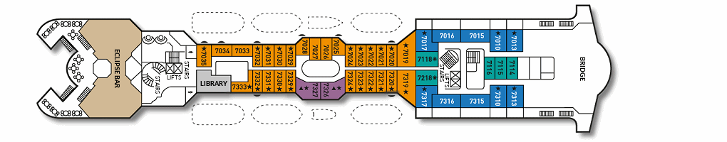 Deck: ‘Deck 7 (Apollo)’ / Vessel: ‘Gemini’ cruise ship