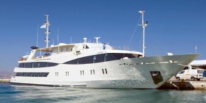 The 'Harmony V' mega yacht cruise vessel