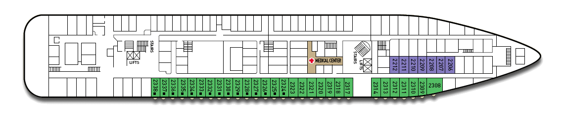 Deck: ‘Athena deck (2)’ / Ship: ‘Celestyal Nefeli’ cruise vessel / Cruise company: Celestyal Cruises