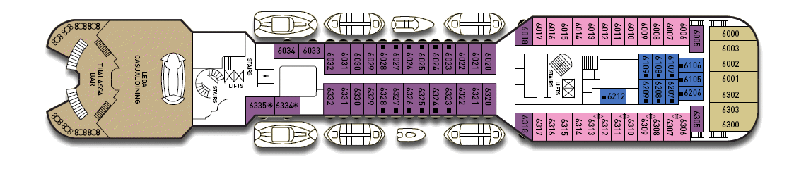 Deck: ‘Venus deck (6)’ / Ship: ‘Celestyal Nefeli’ cruise vessel / Cruise company: Celestyal Cruises