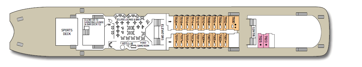 Deck: ‘Apollo deck (7)’ / Vessel: ‘Celestyal Olympia’ cruise ship