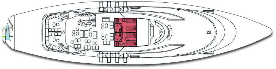 Deck: ‘Upper’ / Ship: ‘Panorama’ motor sailer cruise vessel / Cruise company: Variety Cruises