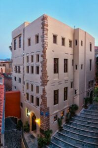 The Porto Del Colombo hotel in the old town of Chania, Crete.