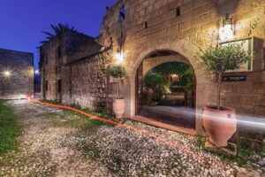 The entrance of the Avalon Boutique hotel