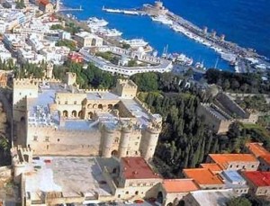 The Old City of Rhodes, the Grand Master's Palace and the port of Mandraki