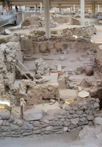 The archaeological site at Akrotiri