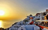 Watching the sunset from Oia