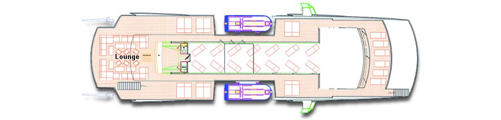 Deck: ‘Horizon/Sky’ / Ship: ‘Variety Voyager’ mega yacht cruise vessel / Cruise company: Variety Cruises