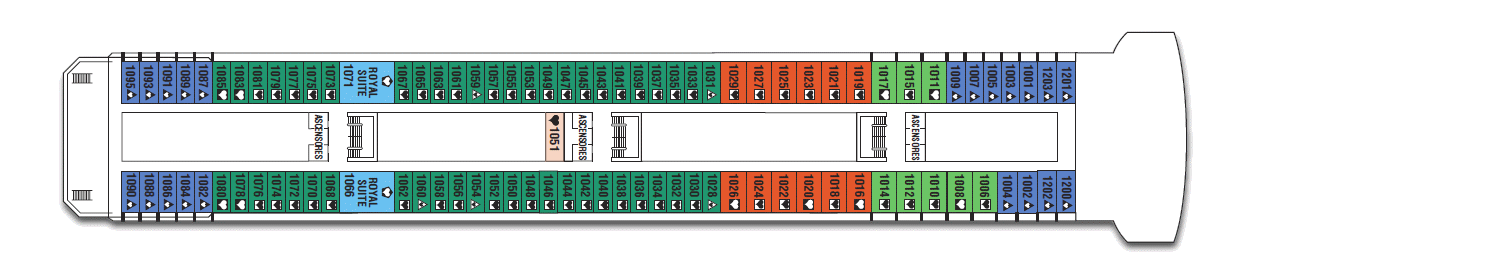 Deck: ‘Atlantic’ / Vessel: ‘Zenith’ cruise ship