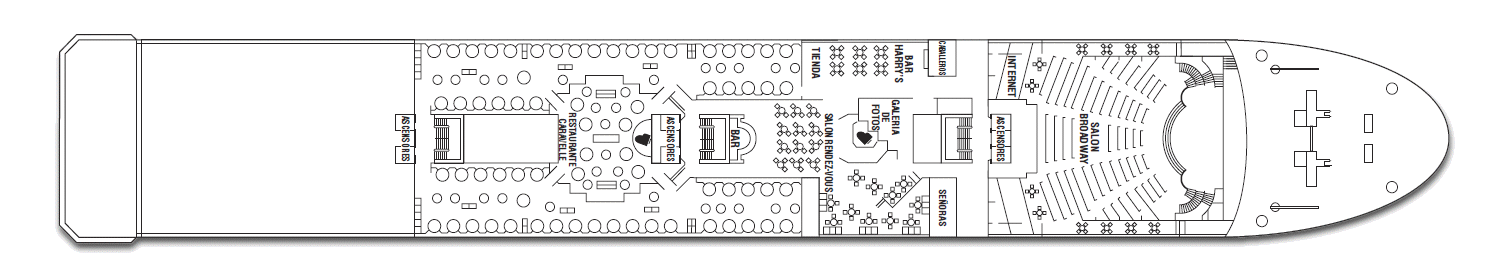 Deck: ‘Galaxy’ / Vessel: ‘Zenith’ cruise ship