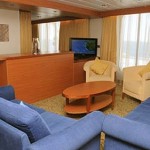 Royal Suite with balcony (ST): the sitting area with two single sofa-beds