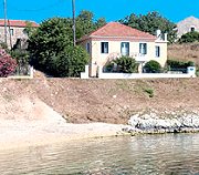 View of the villa and the beach below it