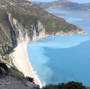 The Myrtos beach in Cephalonia