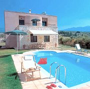 View of the Olympia Villa, in Vamos, Chania, Crete