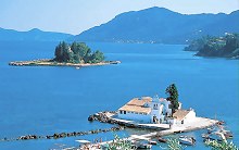 Vlaherena monastery and Pontikonisi island