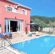 The pool area of the Poseidon Villa