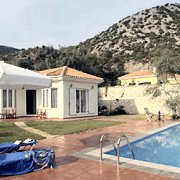 The Sikia Villa in Lefkas; pool area